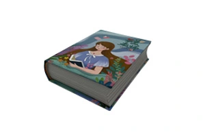 A creative book-shaped rigid gift box featuring a rounded spine and vibrant matte character illustrations. Manufactured by ISO-9001 certified ZY Pack in Wenzhou, China, specializing in complex structural designs and high-fidelity printing for global creative brands