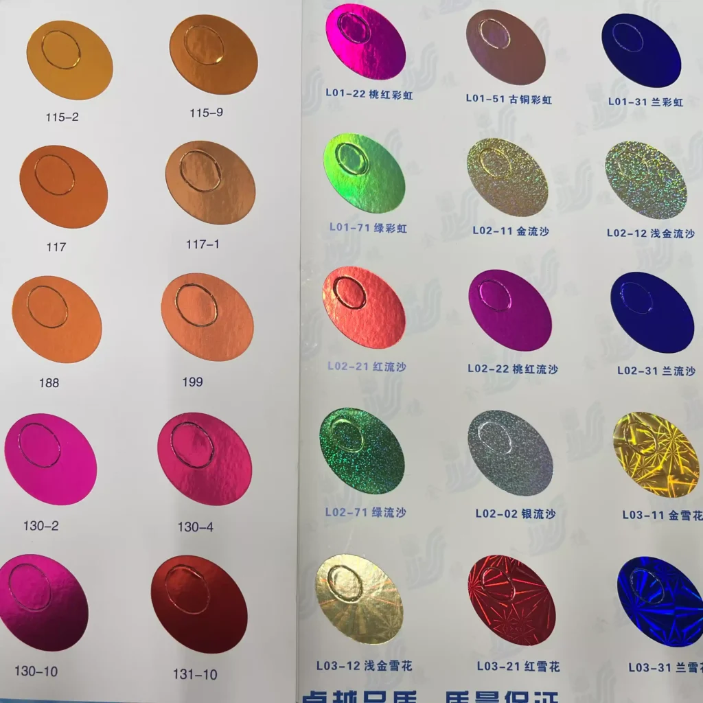 hot stamping foil color swatch collapsible rigid box zypack