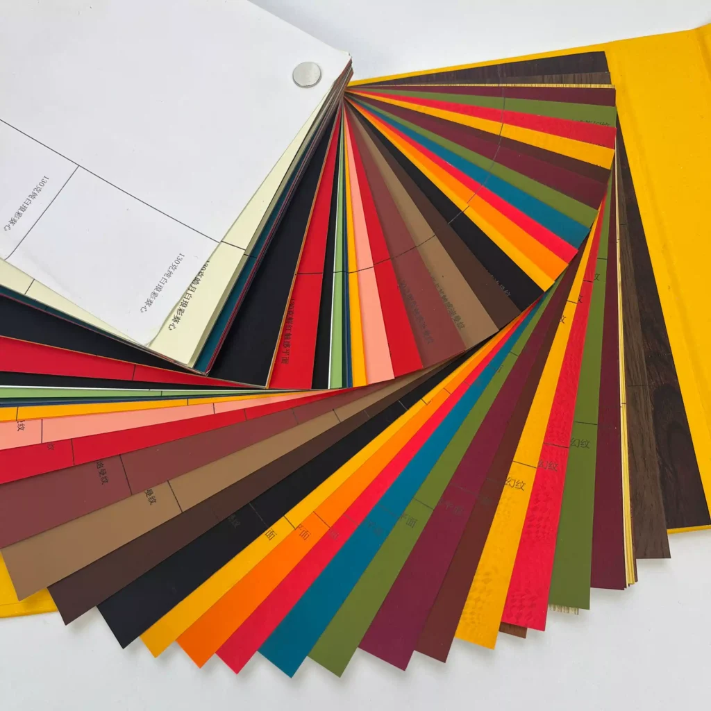 A wide array of luxury soft-touch and textured paper color swatches by ZY Pack for premium rigid box customization