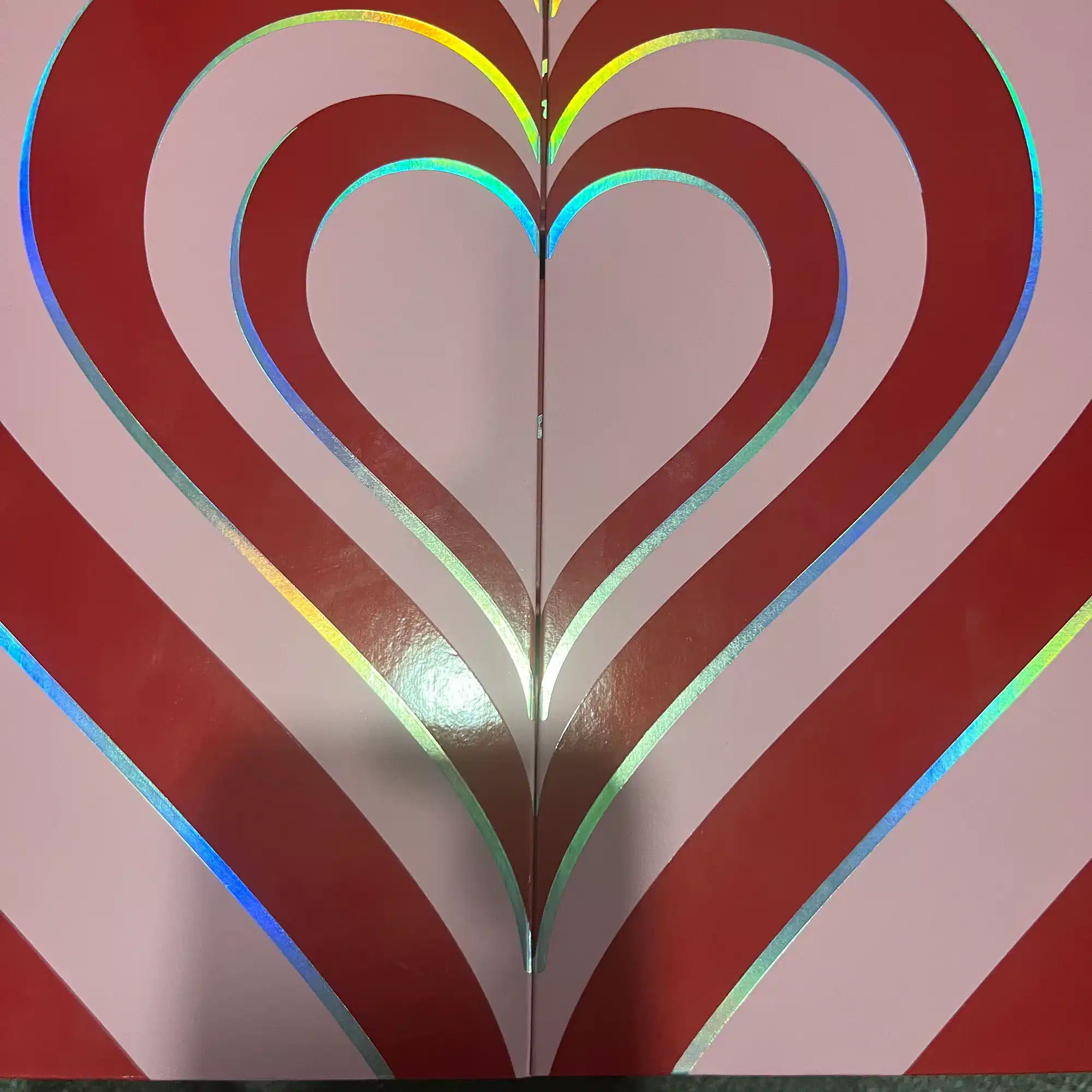 ZY Pack's high-precision hot stamping on an Advent Calendar for an international cosmetic brand, showcasing seamless heart patterns and intricate detail