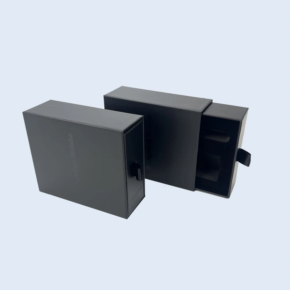 black uv printed sliding drawer box ageless biolabs zypack