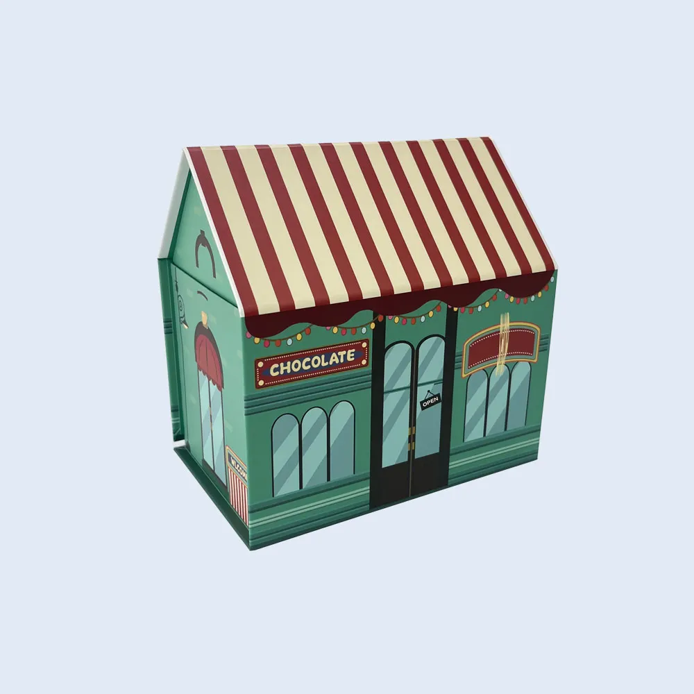 Irregular Shaped Box custom 3d house shaped rigid gift box chocolate shop zypack 6