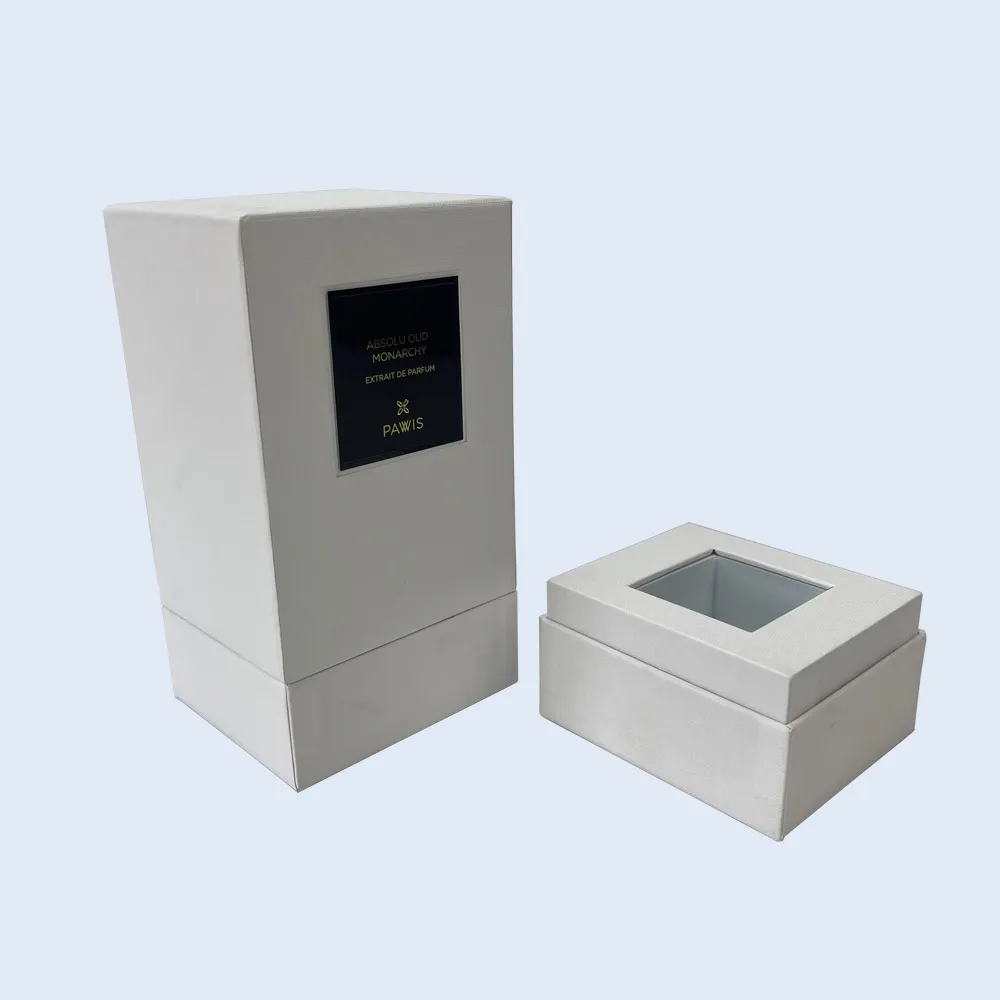 drawer slanted shoulder gift box with paper insert