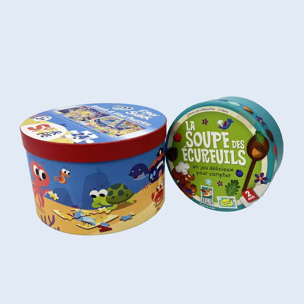 Irregular Shaped Box large diameter flat bottom cylinder box toy packaging zypack 2