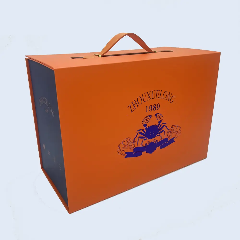 magnetic gift box pu leather handle wenzhou zypack m18