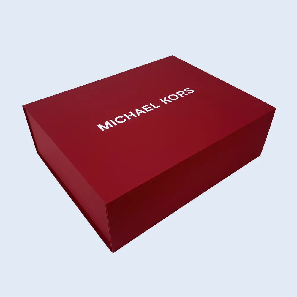 Jumbo magnetic folding box (OS17) for luxury fashion brands, oversized collapsible design saving 90% shipping space for clothing packaging.
