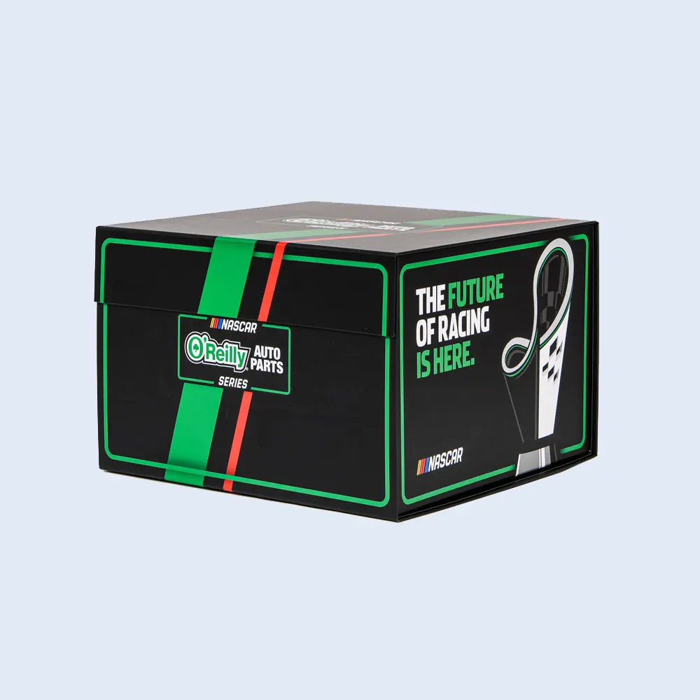 Giant luxury magnetic folding box (OS14) for championship collector sets, bulk manufacturing with heavy-duty structural integrity.