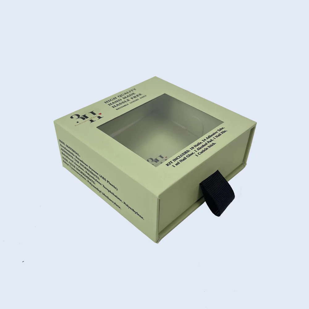 sliding drawer gift box pvc window nail kit zypack wenzhou
