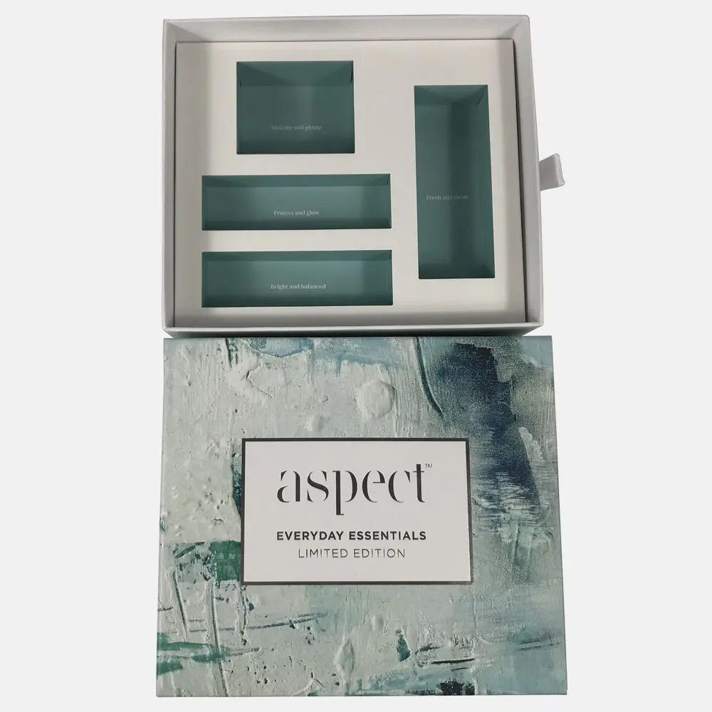 Sustainable & Plastic-Free Packaging sustainable printed paper insert skincare box aspect dr zypack 2