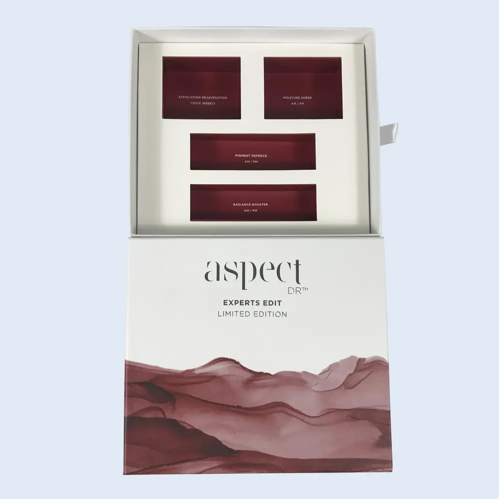 Sustainable & Plastic-Free Packaging sustainable printed paper insert skincare box aspect dr zypack