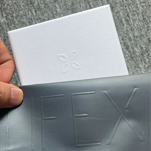 ZY Pack's embossing perfectly on textured paper and printed C2S paper 